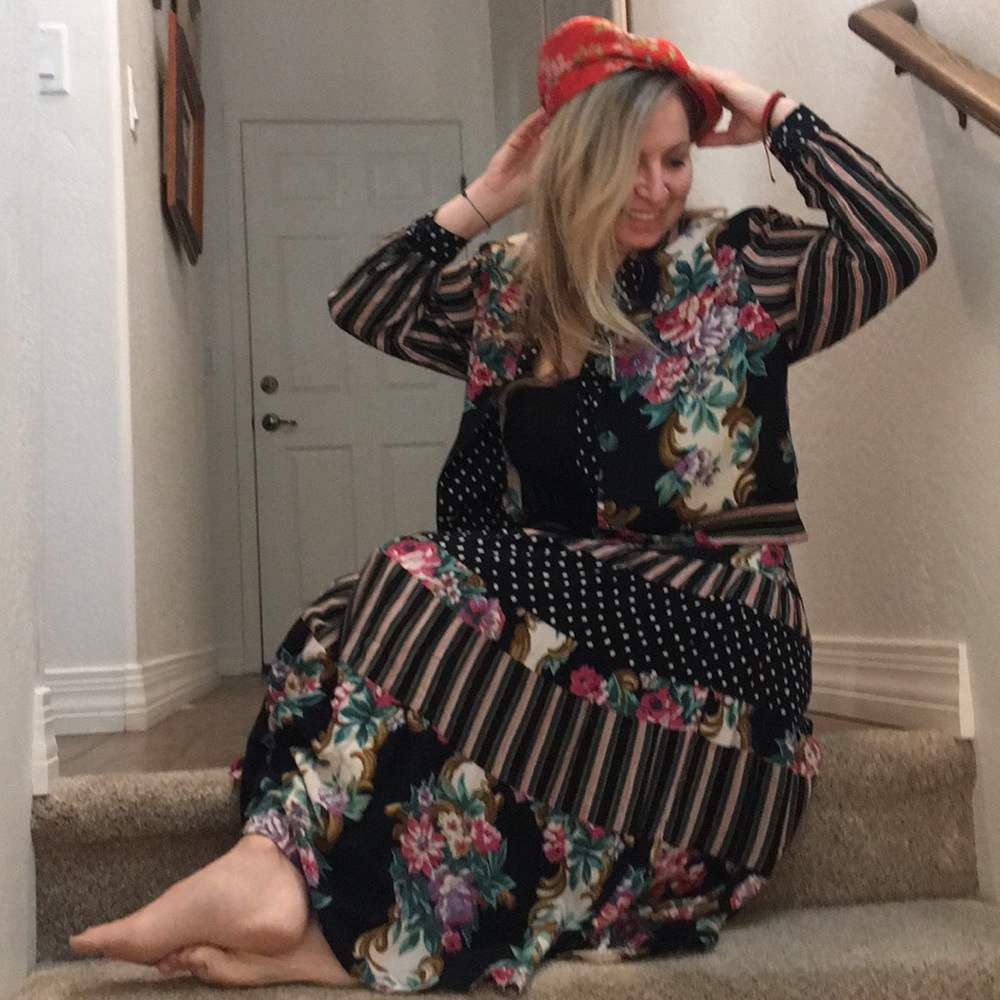 Two piece vintage Carol Little outfit